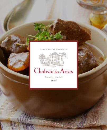 recette Château des Arras joues de boeuf